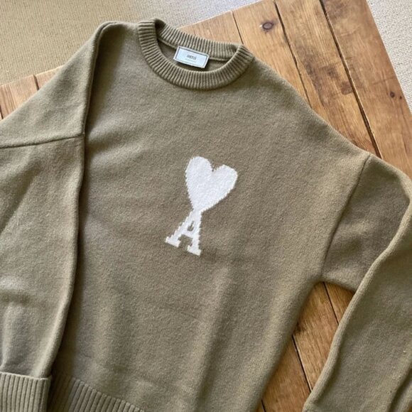 Ami Paris chunky knit sweater jumper women’s - Picture 2 of 9